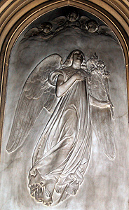 Close up of the monument to Eva Gwenlian Rice Trevor May 2012